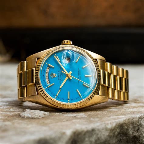 rolex day-date 1803 blue stella|rolex day date president 1803.